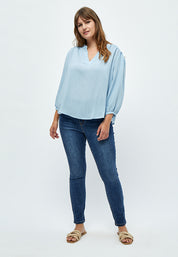 Peppercorn Emma 3/4 Sleeve Blouse Curve Blouse 1025 Skyblue