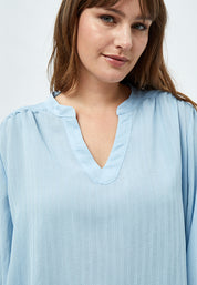 Peppercorn Emma 3/4 Sleeve Blouse Curve Blouse 1025 Skyblue
