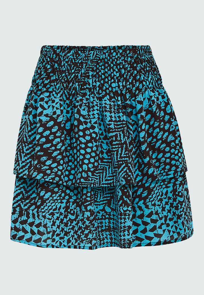 Desires Enur Short Skirt Skirt 1176P Crystal Teal Print