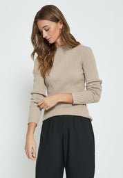 Desires Evia High Neck Knit Pullover Pullover 0021 Cobblestone