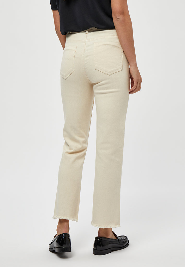 Peppercorn Fione Mid Waist Cropped Jeans Jeans 0023 Seedpearl Cream