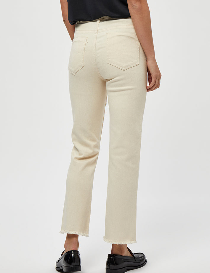 Peppercorn PCFione MW Cropped Jeans Jeans 0023 Seedpearl Cream