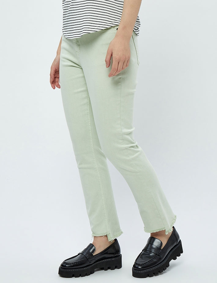 Peppercorn PCFione MW Cropped Jeans Jeans 3254 Green Mint