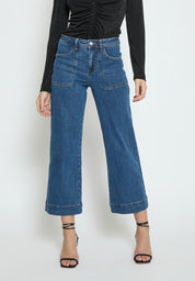 Desires DSFlorence HW Denim Pants Jeans 9620 Dark Blue