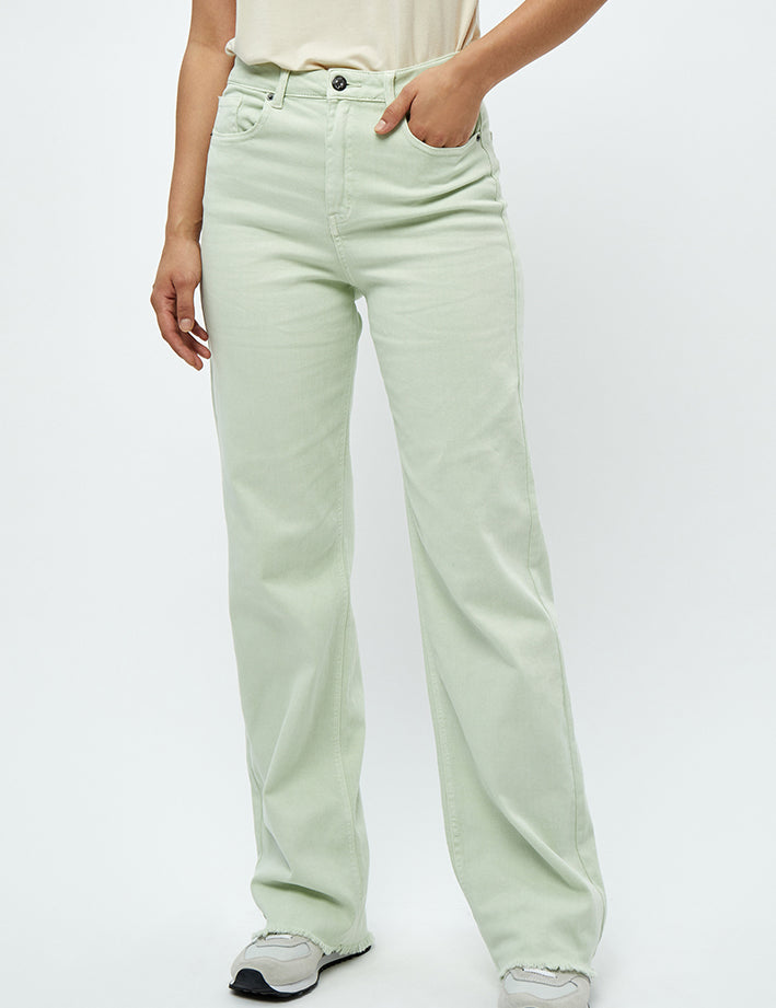 Peppercorn Fran Garment Dyed Pant Jeans 3254 Green Mint