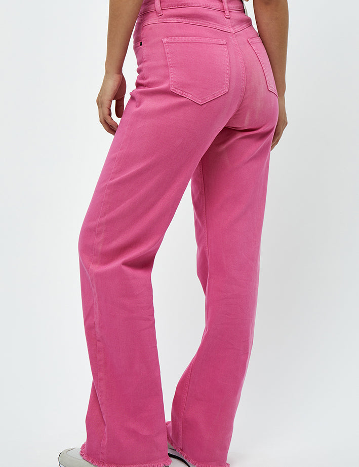 Peppercorn Fran Garment Dyed Pant Jeans 4122 Magenta Pink