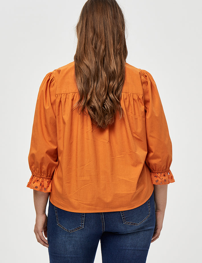 Peppercorn Francina Shirt Curve Shirt 6675 Peach Caramel