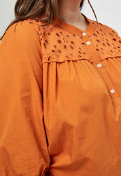 Peppercorn Francina Shirt Curve Shirt 6675 Peach Caramel