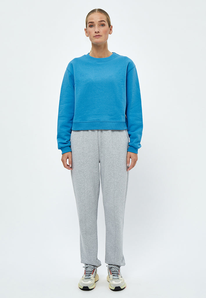 Frankie Crop Sweatshirt - Ibiza Blue – Minus Fashion