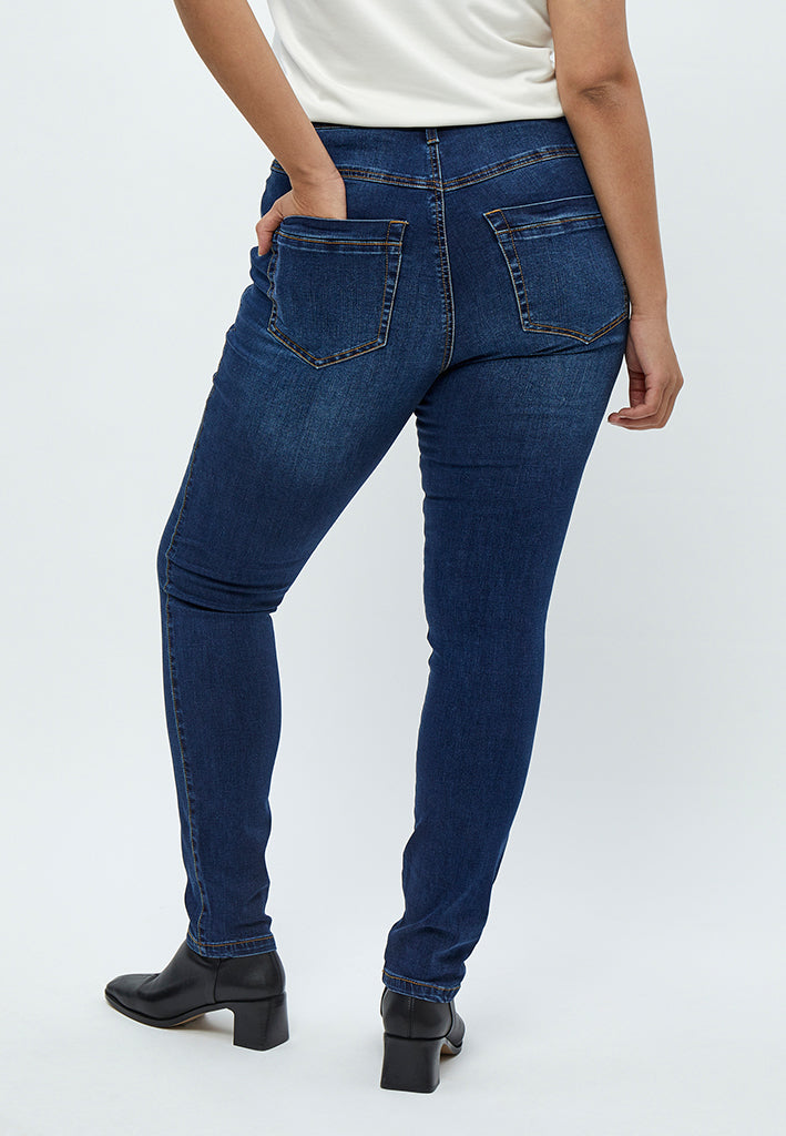 Peppercorn Franny High Waisted Slim Jeans Curve Jeans 9610 Mid Blue Denim