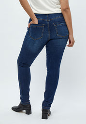 Peppercorn Franny High Waisted Slim Jeans Curve Jeans 9610 Mid Blue Denim