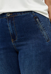 Peppercorn Franny High Waisted Slim Jeans Curve Jeans 9610 Mid Blue Denim