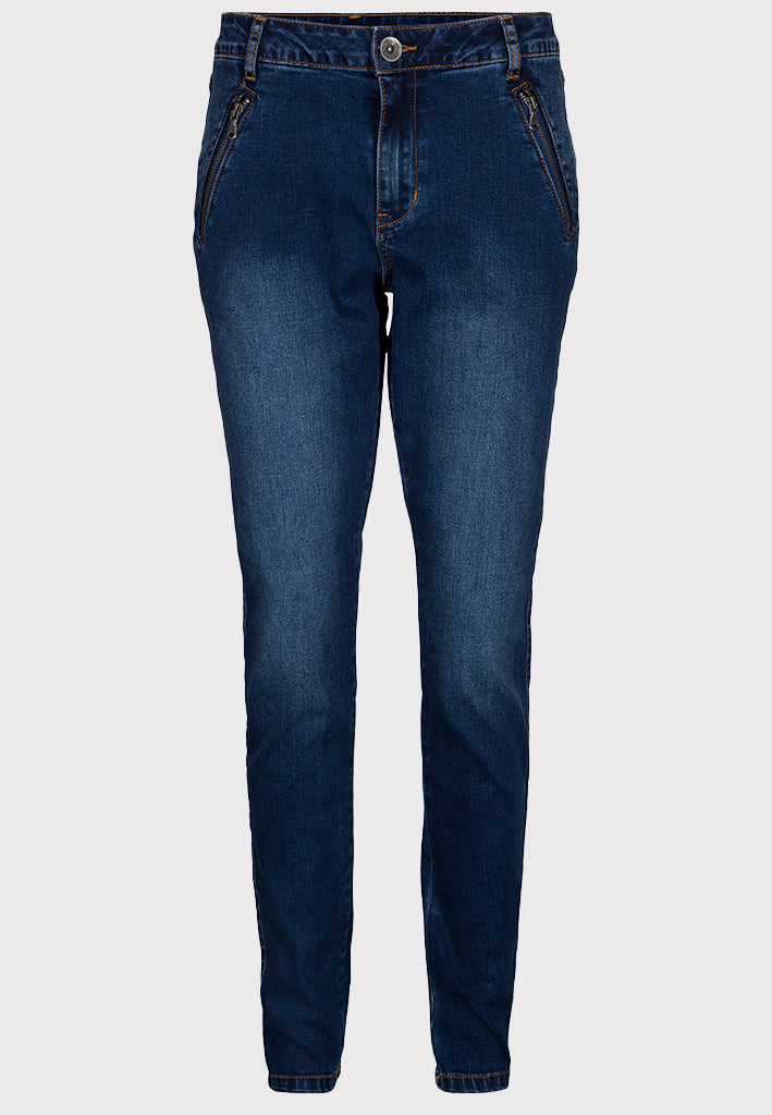 Peppercorn Franny High Waisted Slim Jeans Curve Jeans 9610 Mid Blue Denim