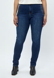 Peppercorn Franny High Waisted Slim Jeans Curve Jeans 9610 Mid Blue Denim