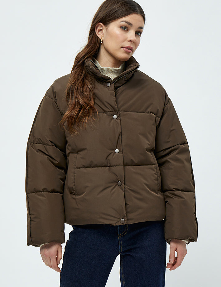 Peppercorn Gaby Puffer Jacket Jacket 5661 SLATE BROWN