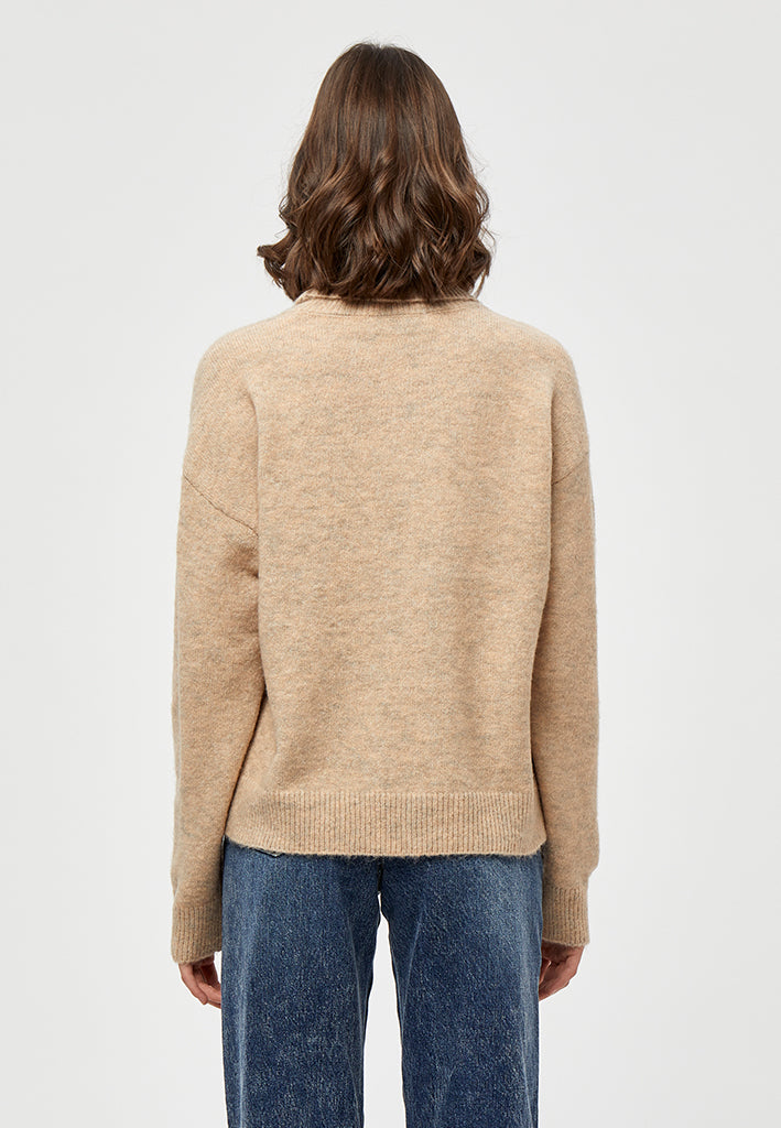 Desires Gea High Neck Pullover Pullover 0178M Winter Twig Sand Melange