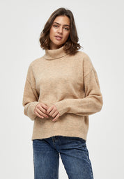 Desires Gea High Neck Pullover Pullover 0178M Winter Twig Sand Melange