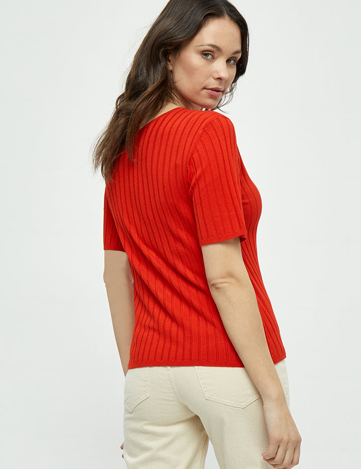 Desires Geisha Half Sleeve Pullover Pullover 4621 Fiery Red