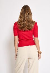 Desires Geisha Rib Holepattern Cardigan Cardigans 4053 Bittersweet Red