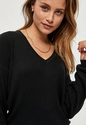 Desires DSGeisha Rib V Pullover Pullover 9000 Black