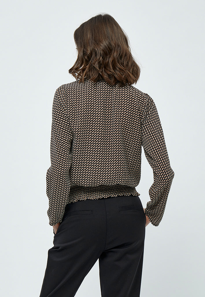 Peppercorn Giada Blouse Blouse 2958P Jet Black Print