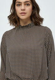 Peppercorn Giada Blouse Blouse 2958P Jet Black Print