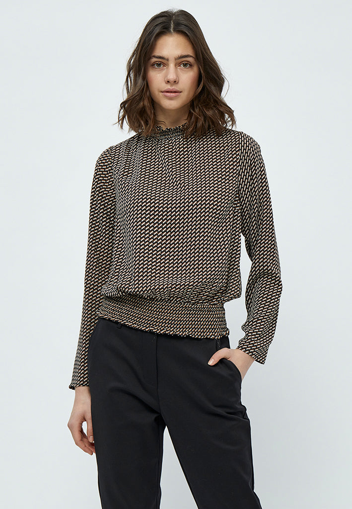 Peppercorn Giada Blouse Blouse 2958P Jet Black Print