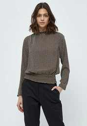 Peppercorn Giada Blouse Blouse 2958P Jet Black Print
