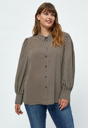Peppercorn Giada Shirt Curve Shirt 9000P Black Print