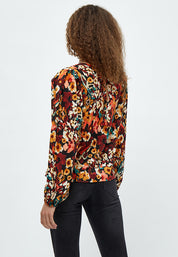 Desires Jaclyn V-neck Blouse Blouse 5000P Redwood Print