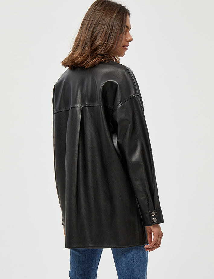 Peppercorn Jamilla Shirt Jacket Jacket 9000 Black