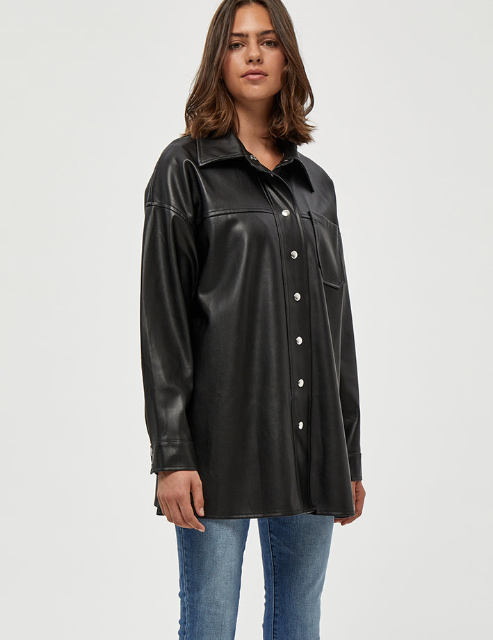 Peppercorn Jamilla Shirt Jacket Jacket 9000 Black