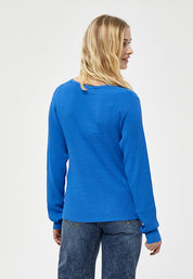 Desires Kissi Graphic Knit Blouse Pullover 5130 NEBULAS BLUE