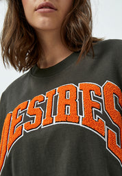 Desires Kyra GOTS Logo Sweat Sweatshirt 3655 Beluga Green