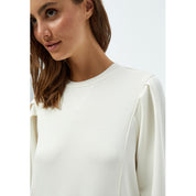 Peppercorn Laila 3/4 Sleeve Sweat Sweatshirt 0001 White