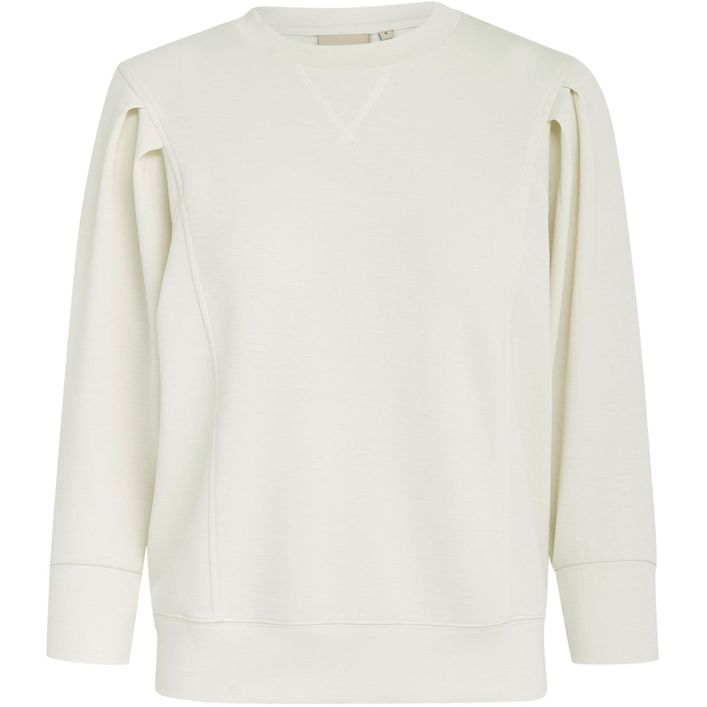 Peppercorn Laila 3/4 Sleeve Sweat Sweatshirt 0001 White