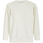 Peppercorn Laila 3/4 Sleeve Sweat Sweatshirt 0001 White