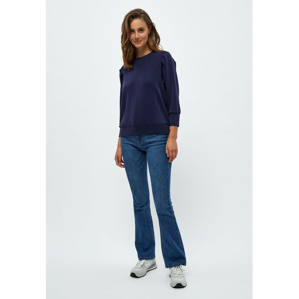Peppercorn Laila 3/4 Sleeve Sweat Sweatshirt 2318 MIDNIGHT NAVY