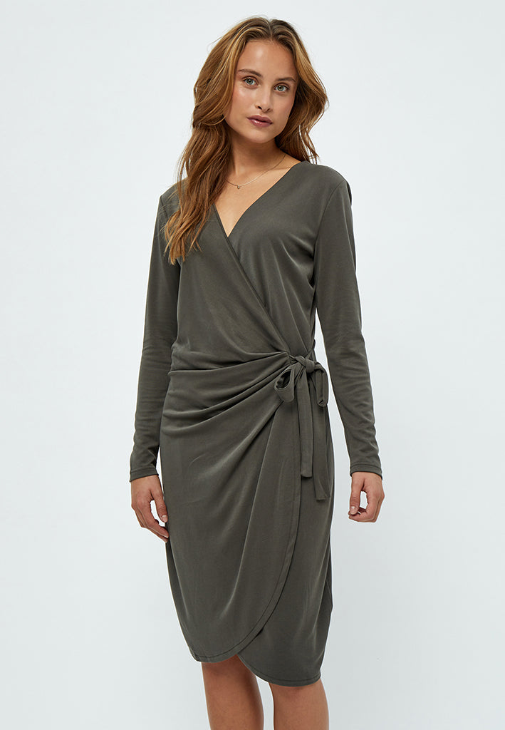 Peppercorn Lana Wrap Dress Dress 3655 Beluga Green