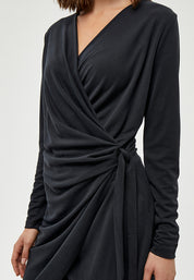 Peppercorn Lana Wrap Dress Dress 9000 Black