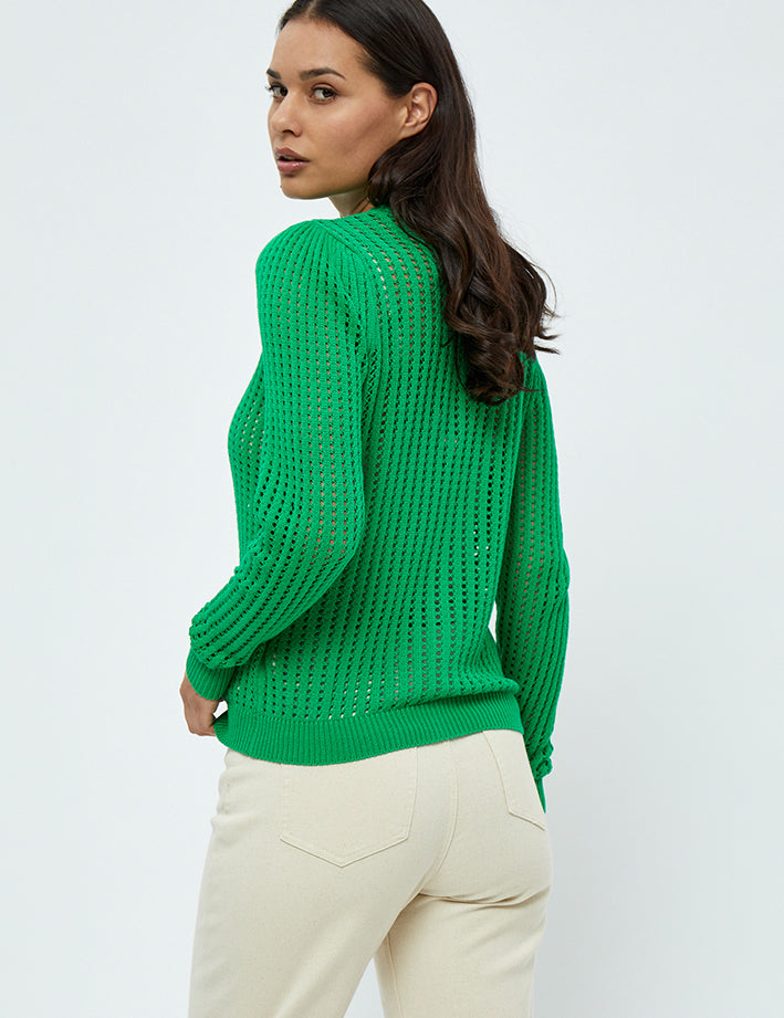 Peppercorn Libby Round Neck Knit Cardigan Cardigans 3205 Bright Green