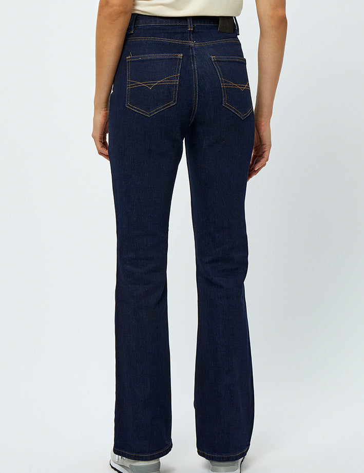 Peppercorn PCLinda HW Flared Jeans Jeans 9620 Dark Blue