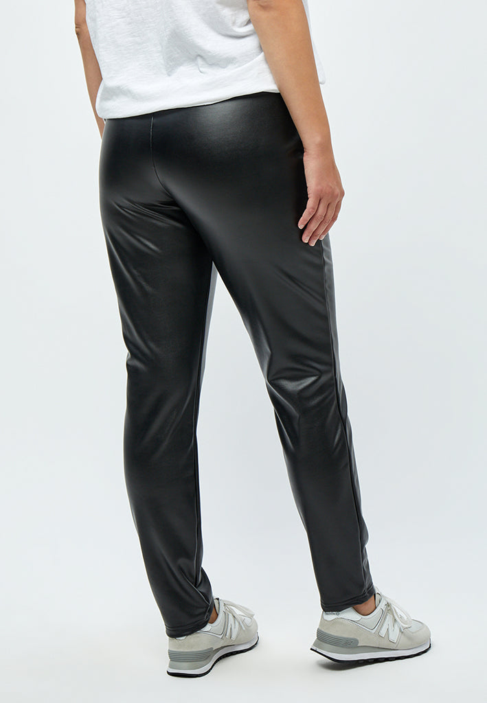 Peppercorn Linette PU Leggings Curve Leggings 9000 Black