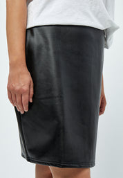 Peppercorn Linette PU Skirt Curve Skirt 9000 Black