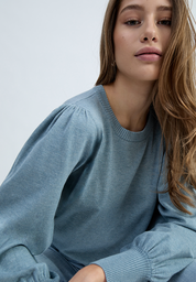 Minus Liva Long Sleeve Pullover Pullover 1043M Citadel Blue Mel.