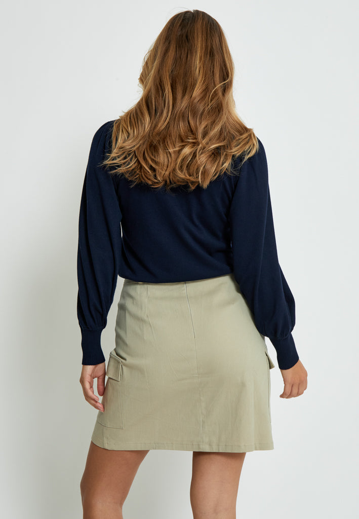 Minus Liva Long Sleeve Pullover Pullover 542 Black Iris Solid