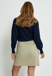 Minus Liva Long Sleeve Pullover Pullover 542 Black Iris Solid