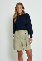 Minus Liva Long Sleeve Pullover Pullover 542 Black Iris Solid