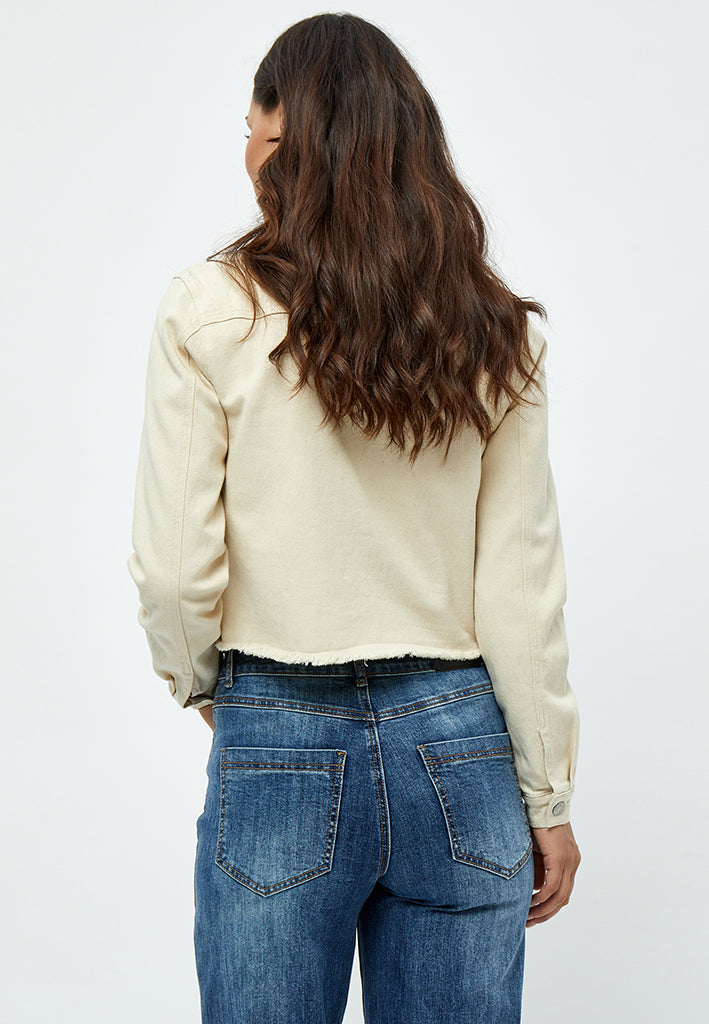 Desires DSLola Cropped Denim Jacket Jacket 0011 Gardenia