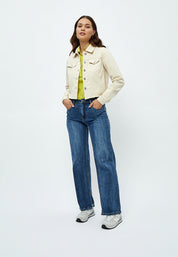 Desires DSLola Cropped Denim Jacket Jacket 0011 Gardenia